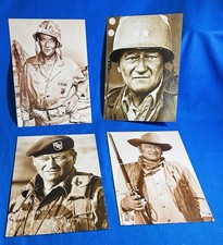 CELEBRITY HOLLYWOOD ICON WESTERN MOVIE STAR JOHN WAYNE THE DUKE POSTCARD LOT/4 picture