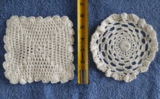 Two Small White Crochet Doilies 6 In Each picture