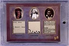 2025 Pieces Of The Past Art And Music Tecumseh,Crazy Horse,Chief Joseph Relics picture