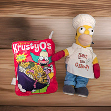 2 Rare Vintage Simpsons Plush & Talking Doll (Need New Batteries) picture