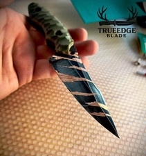 Custom HandForged Barracuda Copper Knife – Green Micarta & KydexStyle L-Sheath picture