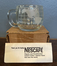 Nestle Nescafé Around the Globe Thick Glass 6oz Coffee Mug - NIB (New Old Stock) picture