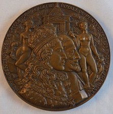 French Academy of Painting & Sculpture BRONZE METAL TRICENTENNIAL 1948 Fine Arts picture