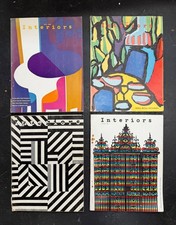 VINTAGE INTERIORS MAGAZINE LOT of 4 MCM 1950's 1960s MID CENTURY EAMES ERA DECOR picture