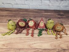 Vintage Lot of 6- Anthropomorphic Fruit Food Shelf Sitters - Some Damaged picture