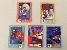 1996 Kellogg's Super Mario Nintendo 64 N64 Promo Card Lot of 5 picture