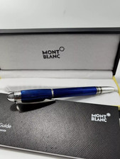 New M.B StarWalker Rollerball Pen Space Blue Platinum Trim Luxury Writing picture
