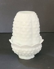 Vintage Fenton Hobnail White Milk Glass FAIRY LAMP Candle Holder 4’5” picture