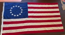 Vintage Annin Defiance Betsy Ross Flag 13 Star Embroidered Cotton Bunting 3x5 picture