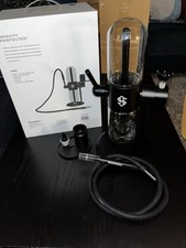 Stundenglass Gravity Hookah Black Glass Chamber Hose & Accessories Complete Set picture