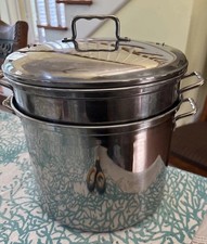 Vintage Professional Vollrath Stainless Steel Stockpot & Steamer Korea RARE picture