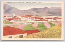 Camarillo State Hospital for the Insane Ventura County CA Postcard c1935s picture