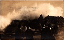 1915 RPPC Waves at Lovers Point Pacific Grove California Postcard picture