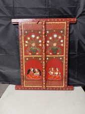 Wall Hanging Wooden Window Hand Painted Indian Raja 1989 N Jharokha Ethnic Frame picture