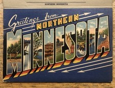 Rare Complete 1939 Scenic￼ Northern Minnesota Vintage Antique Postcard Book RPPC picture