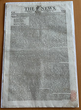 1817 The News Newspaper Regency Distress Congo Expedition Forged Banknotes Rare picture