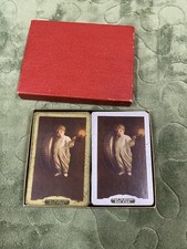 Vintage 1920s Fisk Tire Playing Cards Advertising 2 Decks With Box, Gold Silver picture
