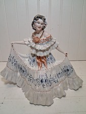 Vintage Tiziano Galli Italy Ceramic Flamenco Dancer Figurine Castigliana Deposee picture