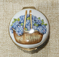 Crummles Enamel Pill Box for Anderson's Nantucket - Hydrangea Basket LE picture