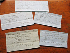 1856MAINE 5 SCHOONER MANUSCRIPT FREIGHT RECEIPTS TEAZER PROVIDENCE ECLIPSE ONECO picture