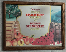 Vintage Dekuyper Original Peachtree & Mtn Strawberry Schnapps Mirror 22