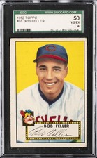 1952 TOPPS #88 BOB FELLER SGC 4 picture