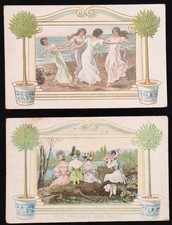 VTG BLANK 1900's 2Pcs Colonial Life Insurance Co. Of America Victorian Postcards picture