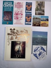 RARE Vintage 1989-1990 Walt Disney World Hard Cover Picture Book W/ Ticket Stubs picture