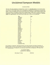 Spanish American War Sampson Medal West Indies Campaign Unissued Medal List Book picture
