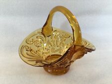 Amber Glass Basket Scroll Design picture