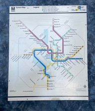 Vintage Original 1984 Metro WMATA Metro Station Map Sign Washington DC  picture