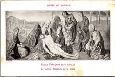 Musée du Louvre Le Christ descendu de la croix Vintage Postcard 4P23-23 picture