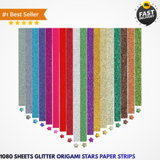 1080 Sheets Glitter Origami Star Paper Strips Sparkling Lucky Star DIY Hand Craf picture