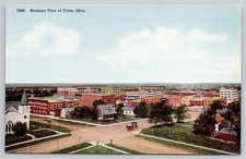 Antique Tulsa Oklahoma Birdseye View City Postcard 7282 picture