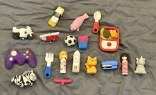 Lot Of 18 Iwako Japanese Novelty Erasers - French Fries - Motorcycle- Animals picture