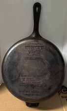 Wagner's 1891 Original 10 1/2 Inch Chicken Fryer Cast Iron Deep Skillet Seasoned picture