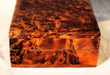 Vintage/Antique Solid Amboyna Wood Cigarette/Trinket Box (4.5