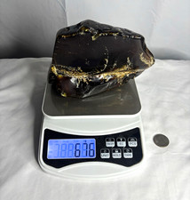 676g Huge polished Amber Specimen Display Piece w/ UV Test Photos picture