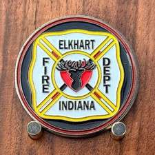 Elkhart Indiana Fire Dept Special Operations EFD Challenge Coin  W#26 picture