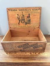 Antique 1890s FRANK SIDALL SOAP BOX Dovetailed w/ORIG LABEL picture