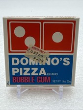 Vintage 1989 NOS Domino's Pizza Brand Bubble Gum Unopened Candy Novelty Box 9oz picture