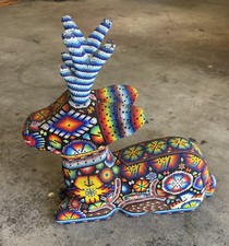 Mexican Huichol Handmade Beaded Deer Folk Art Figurine Sculpture picture