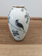 Antique Metzler & Ortloff M&O German Porcelain Bird Floral Vase 5