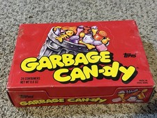 VINTAGE 1988 Topps Garbage Can-dy Box Candy Can Pail 24 CT Display Unopened L50 picture