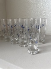 COURVOISIER COGNAC Highball Cocktail Glass Etched 6