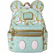 Disney Loungefly Mickey Main Attraction Prince Charming Carrousel Mini Backpack picture