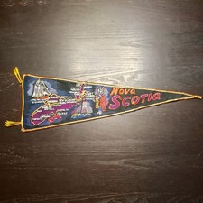 VTG NOVA SCOTIA CANADA PENNANT BAGPIPER Lobster LIGHTHOUSE Sailboat - SHIP FAST picture