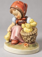 M.I. Hummel Chick Girl 57/I TMK-3 Goebel W Germany 5.25” Figurine 4 Chicks picture