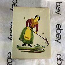 Vintage Porcelain Hand Painted Trinket Box/Jewelry Box. 4.5