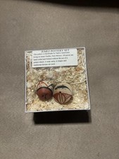 Vintage Set of (2) Miniature Native American Jemez Pueblo Pottery Set picture